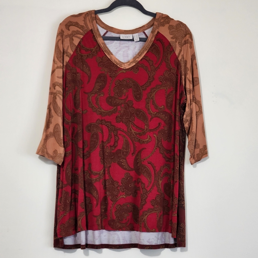LOGO By Lori Goldstein Color-Blocked Top